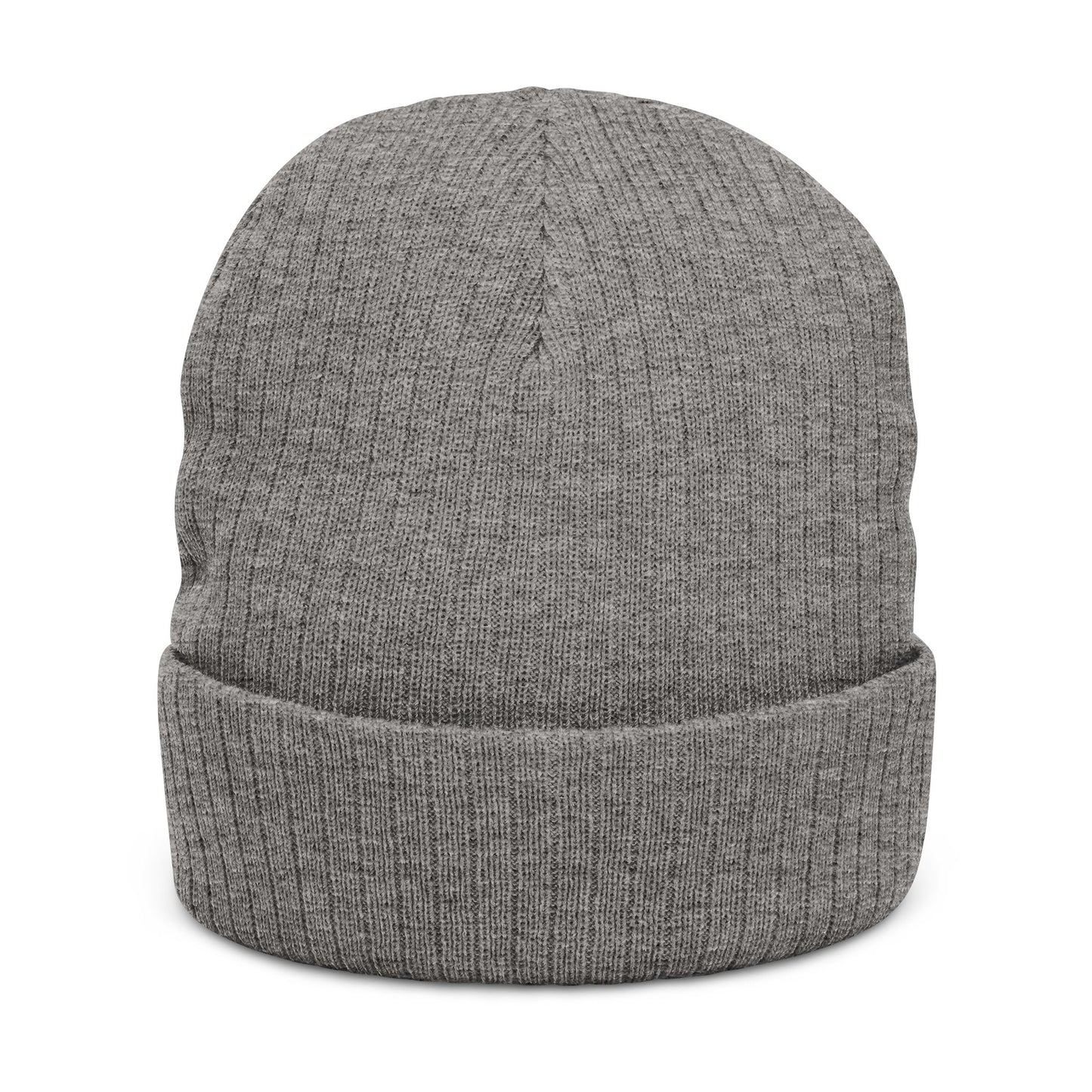 Jhora's Coffee Embroidered Ribbed Beanie