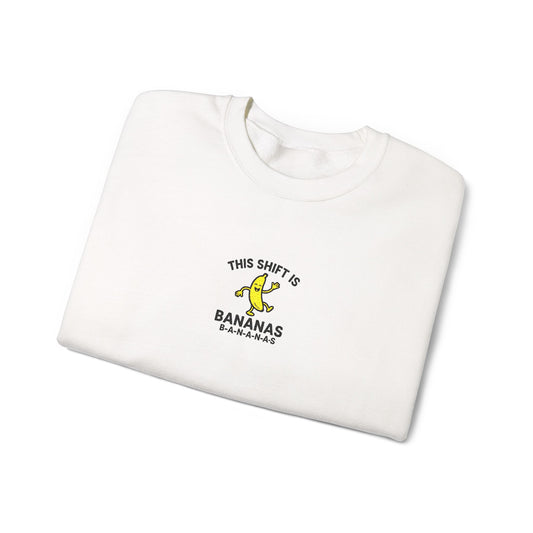 This Shift is Bananas Dancing Embroidered Crewneck Sweatshirt