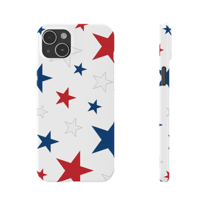 Red White and Blue Stars Slim iPhone Case