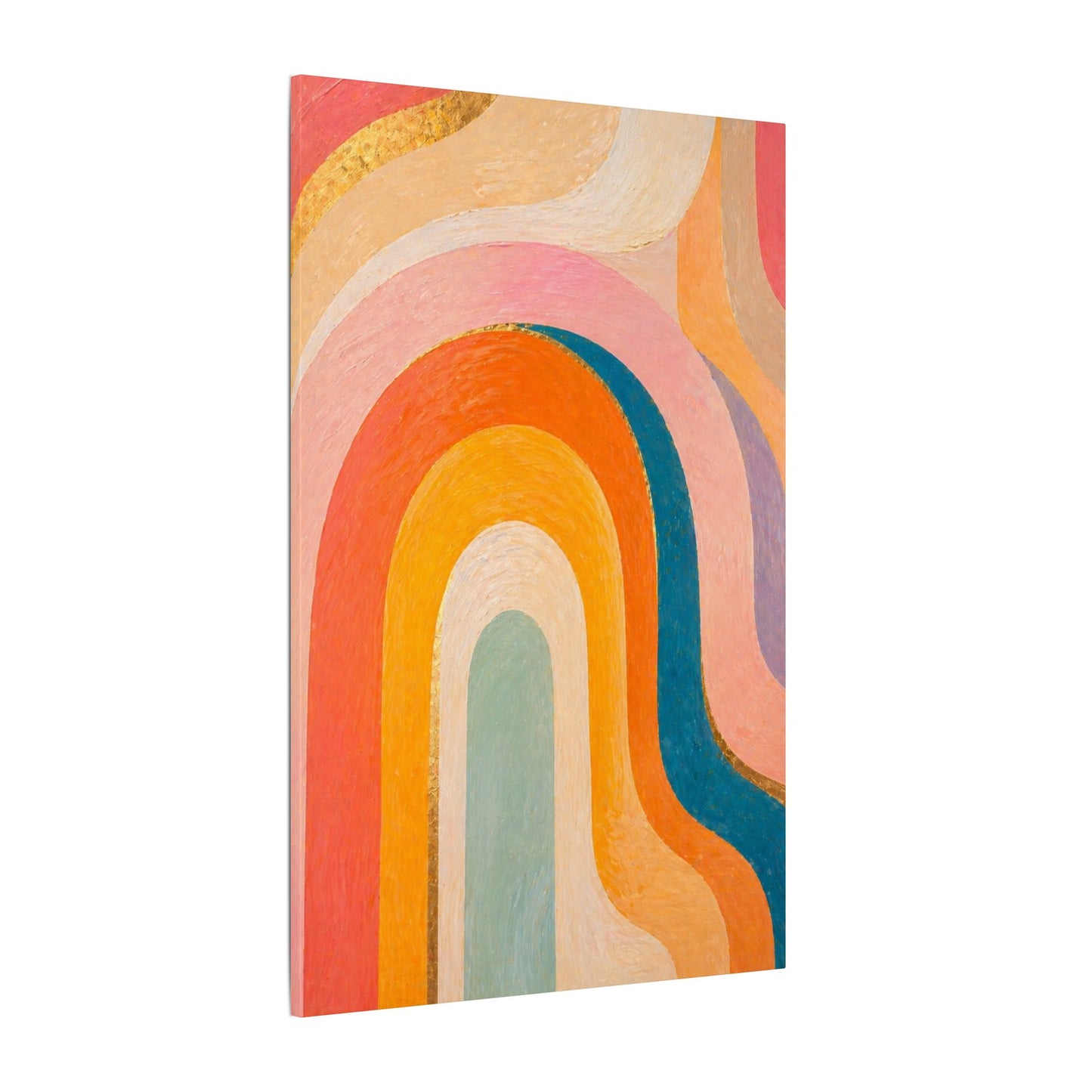 Retro Rainbow Arched Matte Canvas — Stretched Wall Art