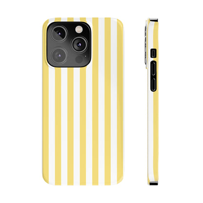 Yellow Striped Summer Slim iPhone Case