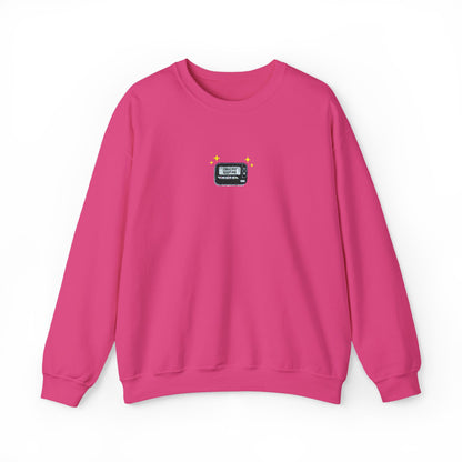 Call Me Beep Me Pager Embroidered Crewneck Sweatshirt