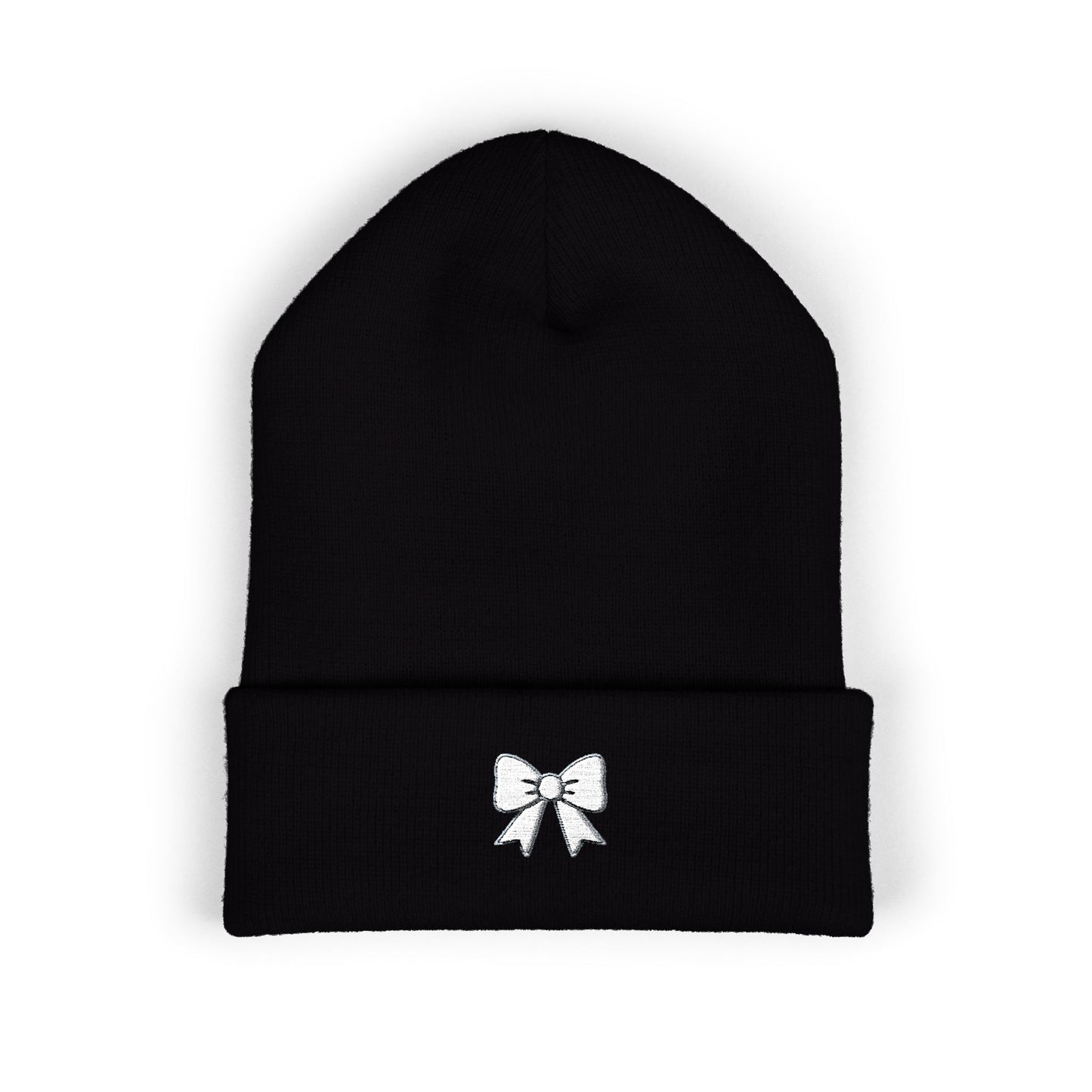 Emoji Bow Embroidered Classic Cuffed Beanie