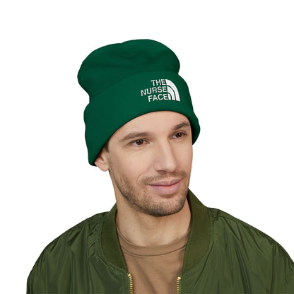 The Nurse Face Embroidered Classic Cuffed Beanie