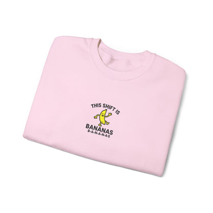 This Shift is Bananas Dancing Embroidered Crewneck Sweatshirt