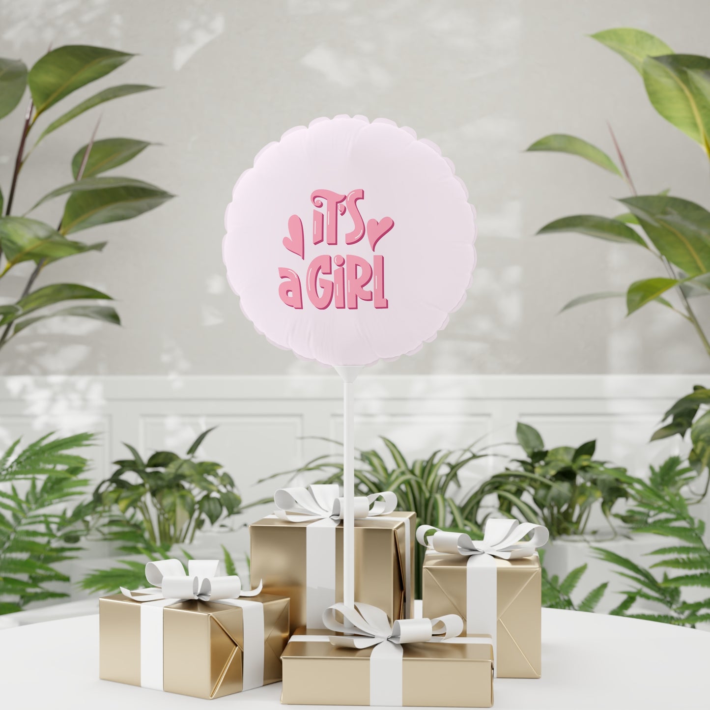 It's a Girl Heart Gender Reveal 11" Balloon