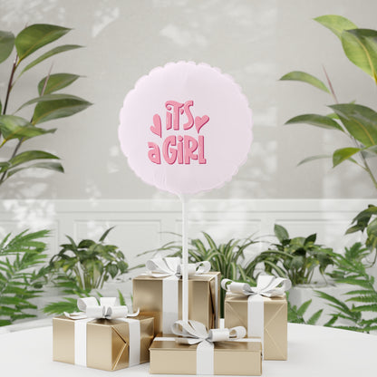 It's a Girl Heart Gender Reveal 11" Balloon
