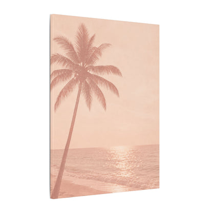 Blush Palm Beach — Matte Stretched Canvas Wall Art