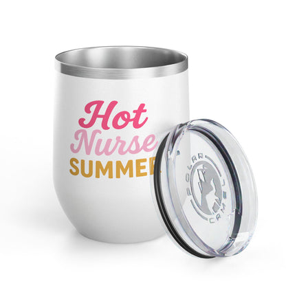 Hot Nurse Summer Wine Tumbler (12 oz)