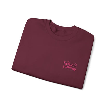 The Remote Nurse Embroidered Crewneck Sweatshirt