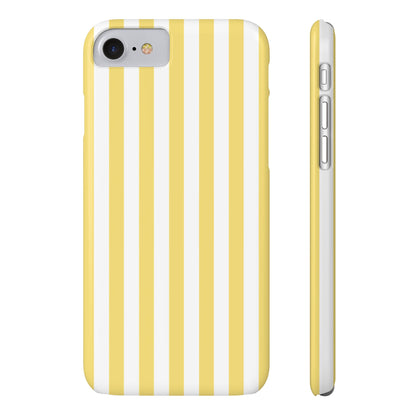 Yellow Striped Summer Slim iPhone Case