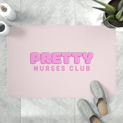 Pretty Nurses Club Pink Memory Foam Bath Mat