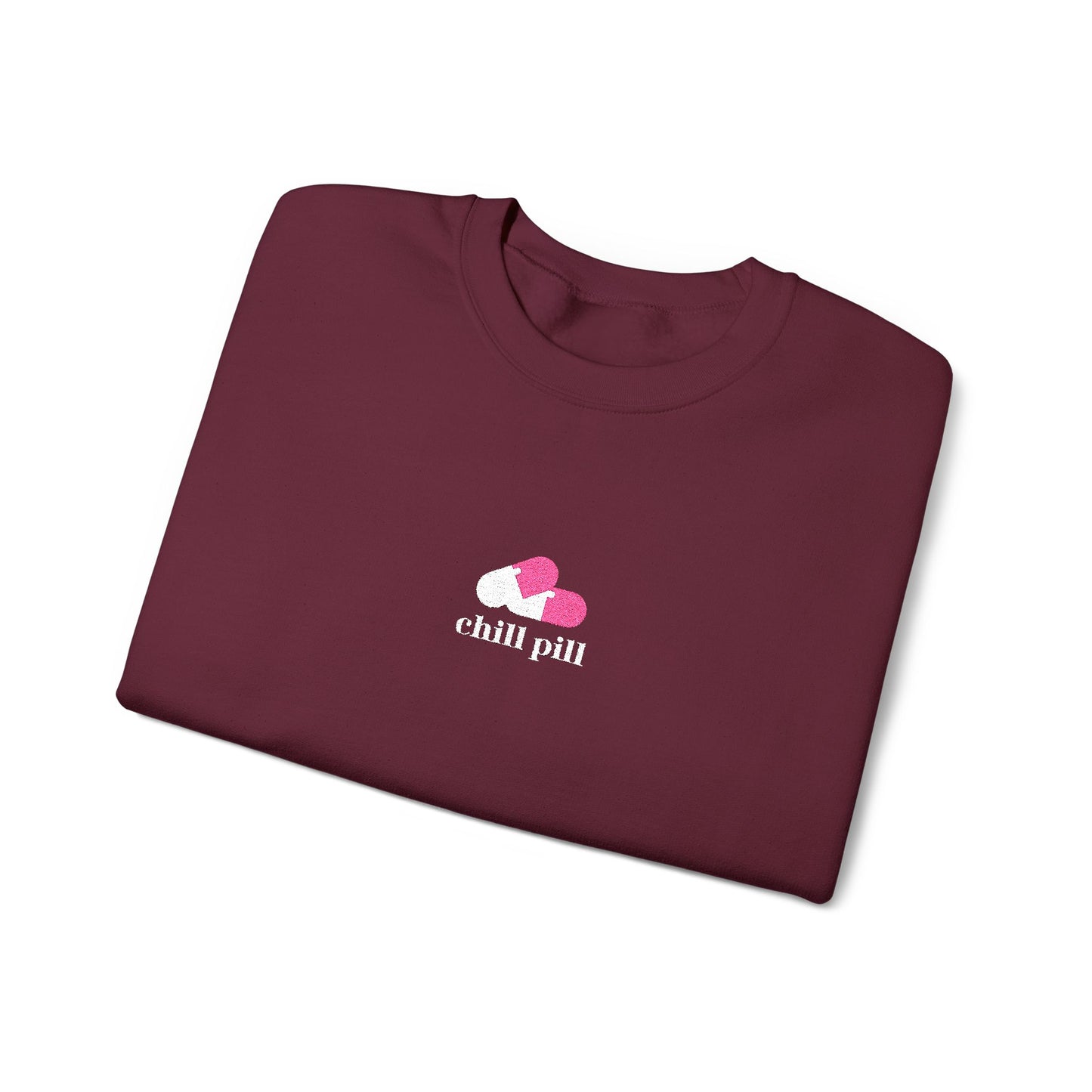 Chill Pill Embroidered Crewneck Sweatshirt