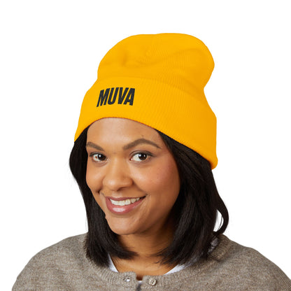 MUVA Embroidered Classic Cuffed Beanie
