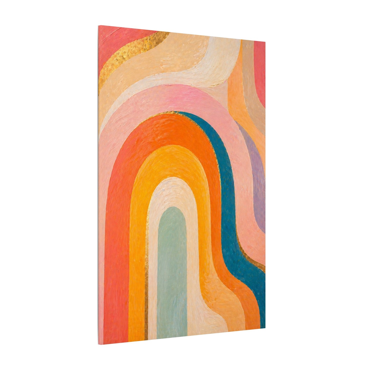 Retro Rainbow Arched Matte Canvas — Stretched Wall Art