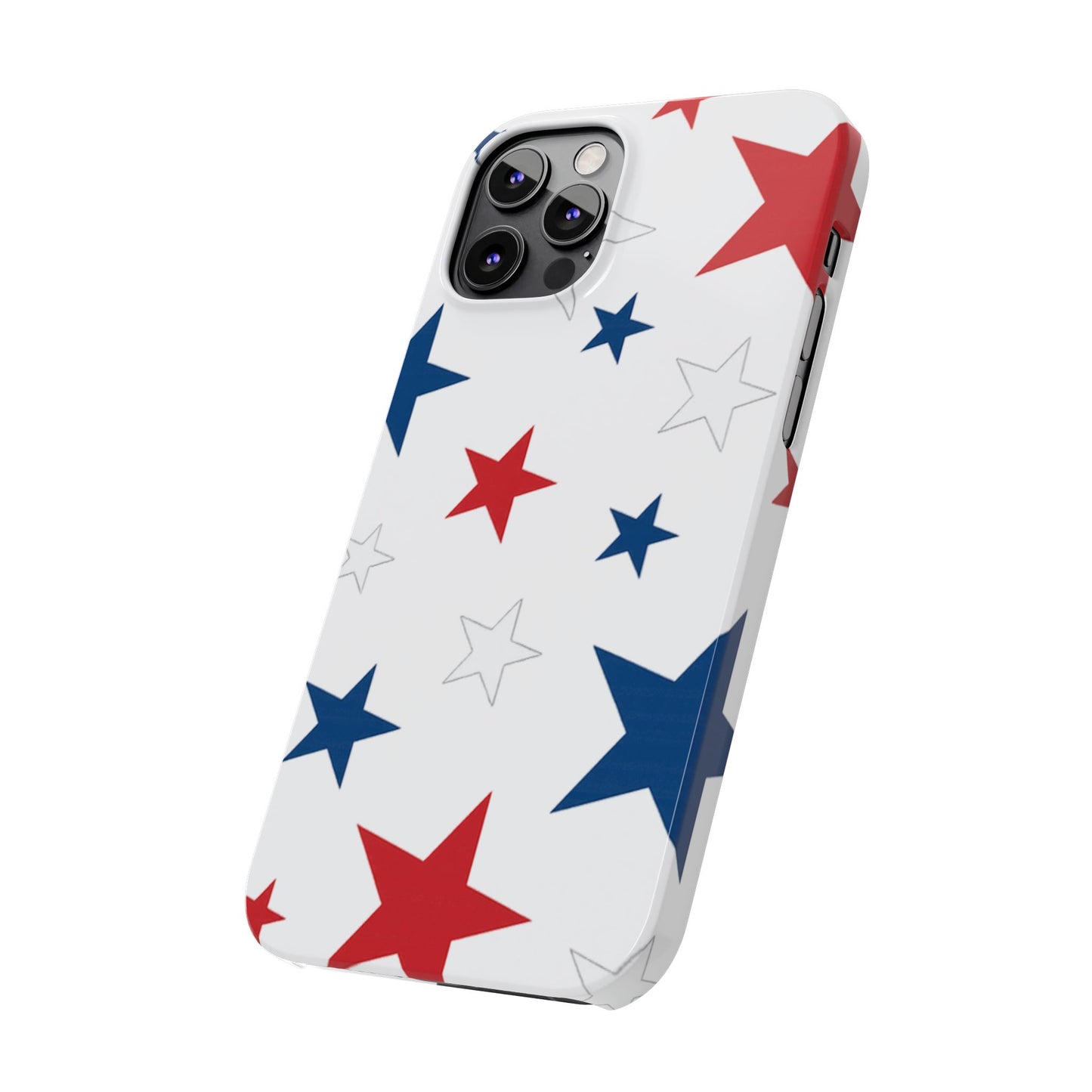 Red White and Blue Stars Slim iPhone Case