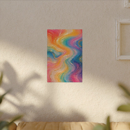 Rainbow Wave — Matte Canvas Wall Art