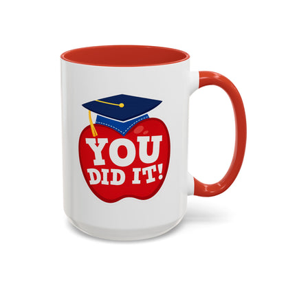 You Did It! Graduation Apple Accent Coffee Mug (11/15oz)