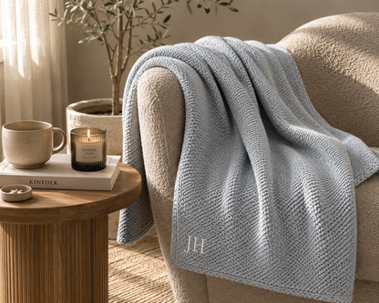 Personalized Embroidered Plush Throw Blanket