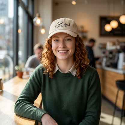 Jhora's Coffee Embroidered Baseball Cap