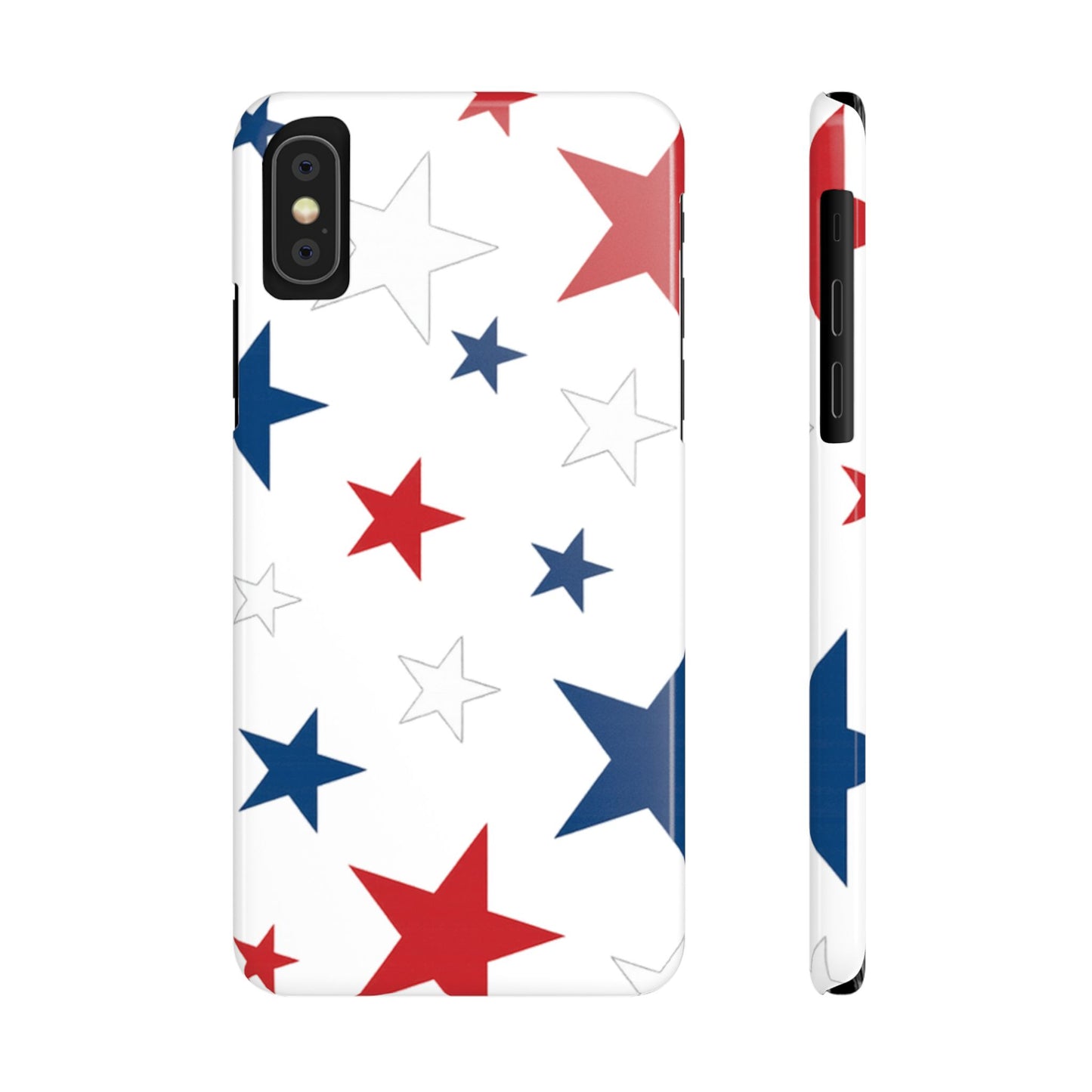Red White and Blue Stars Slim iPhone Case