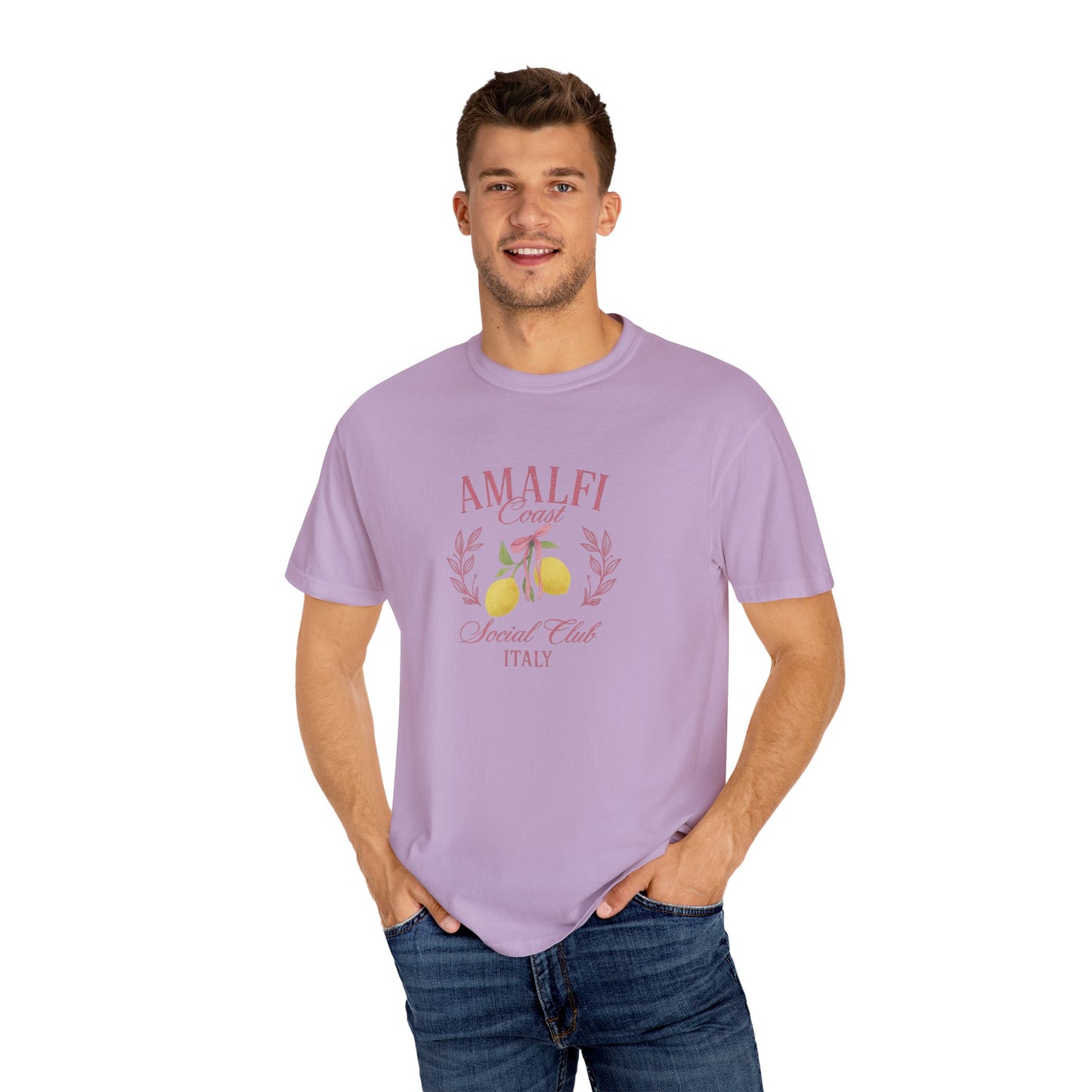 Amalfi Coast Social Club Pink Oversized T-shirt