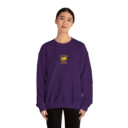Face Card Never Declines Embroidered Crewneck Sweatshirt
