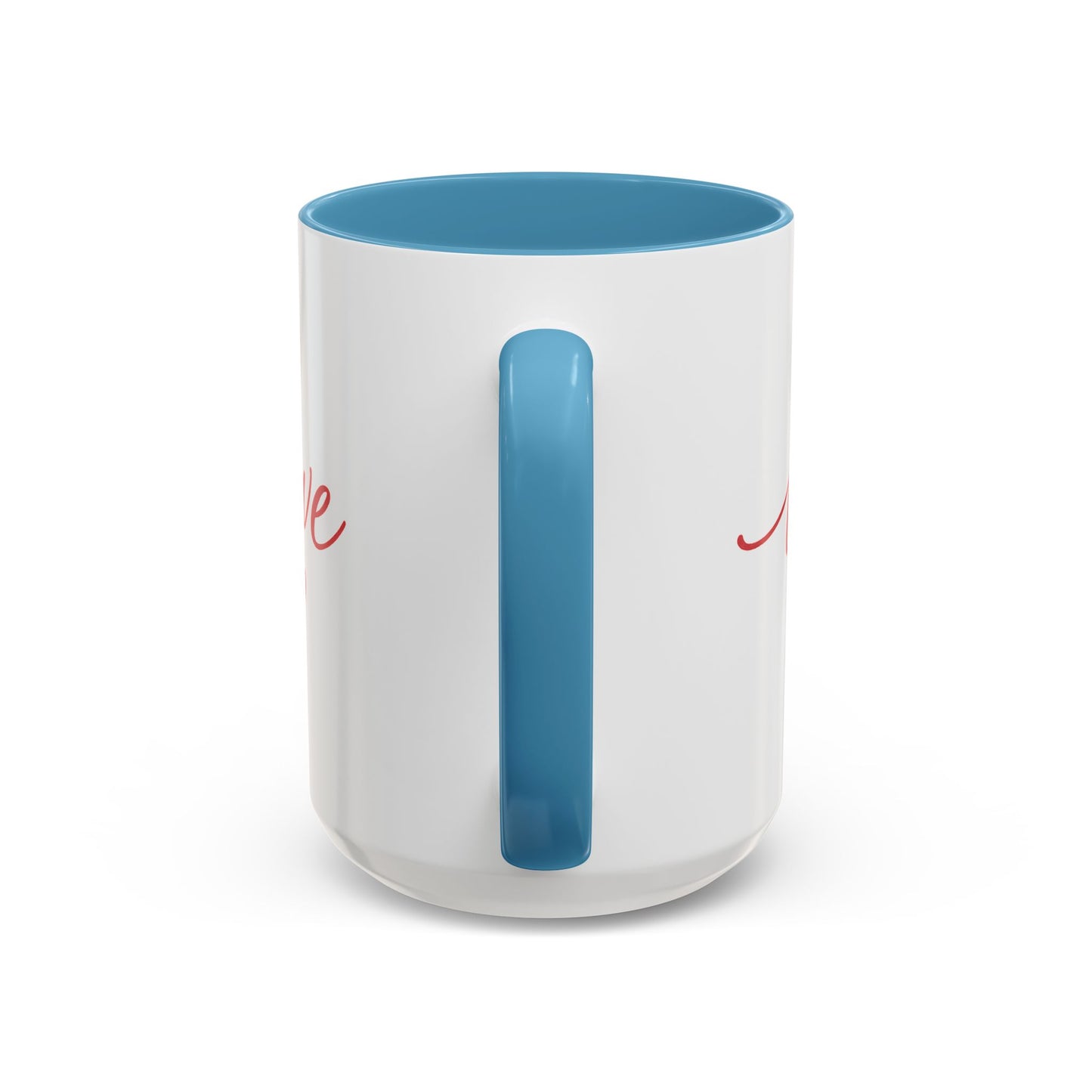 Love Script Accent Coffee Mug – Romantic Heart 11/15oz