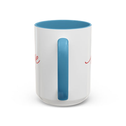 Love Script Accent Coffee Mug – Romantic Heart 11/15oz