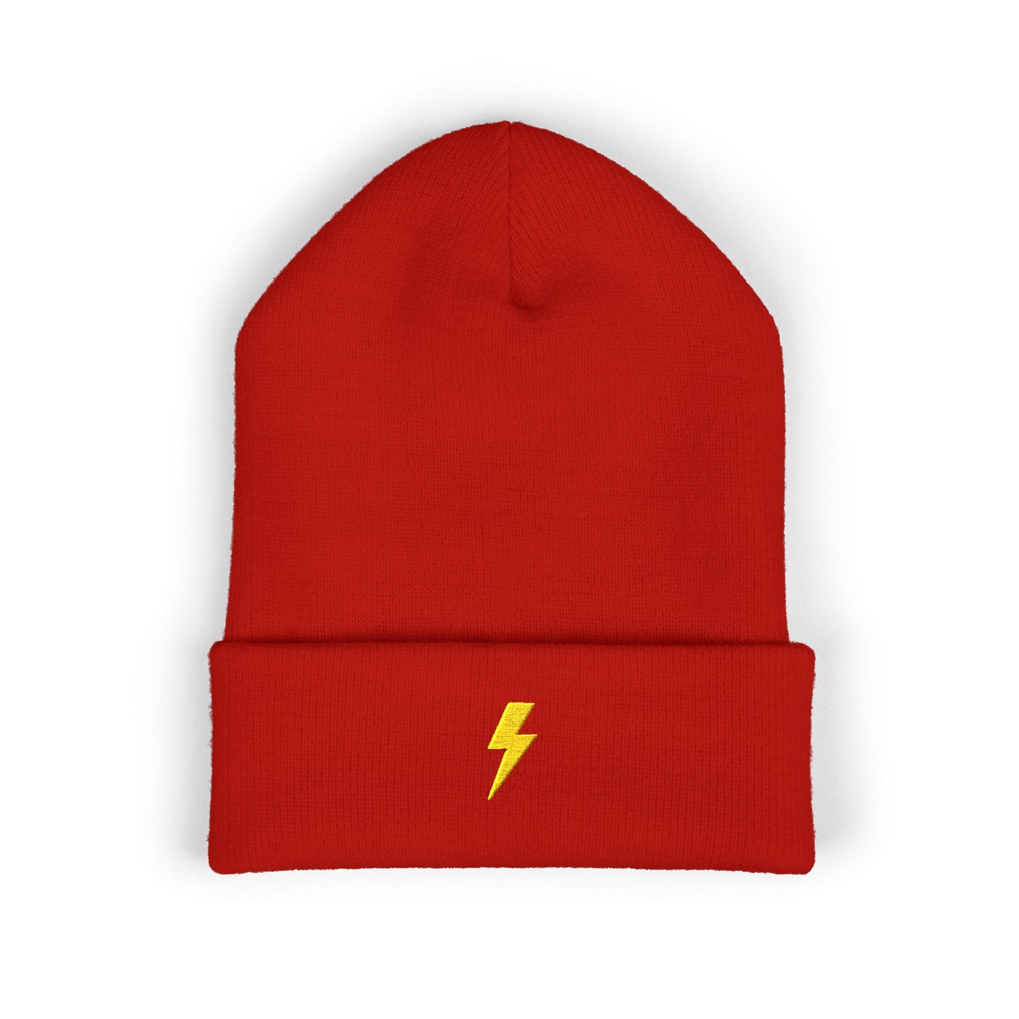 Lightning Bolt Embroidered Classic Cuffed Beanie