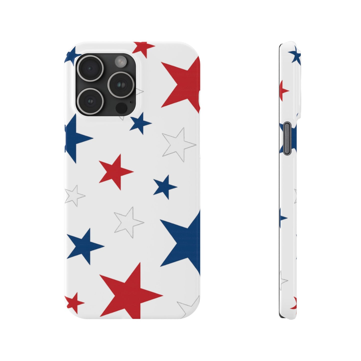 Red White and Blue Stars Slim iPhone Case