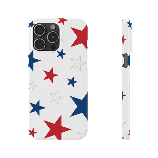 Red White and Blue Stars Slim iPhone Case