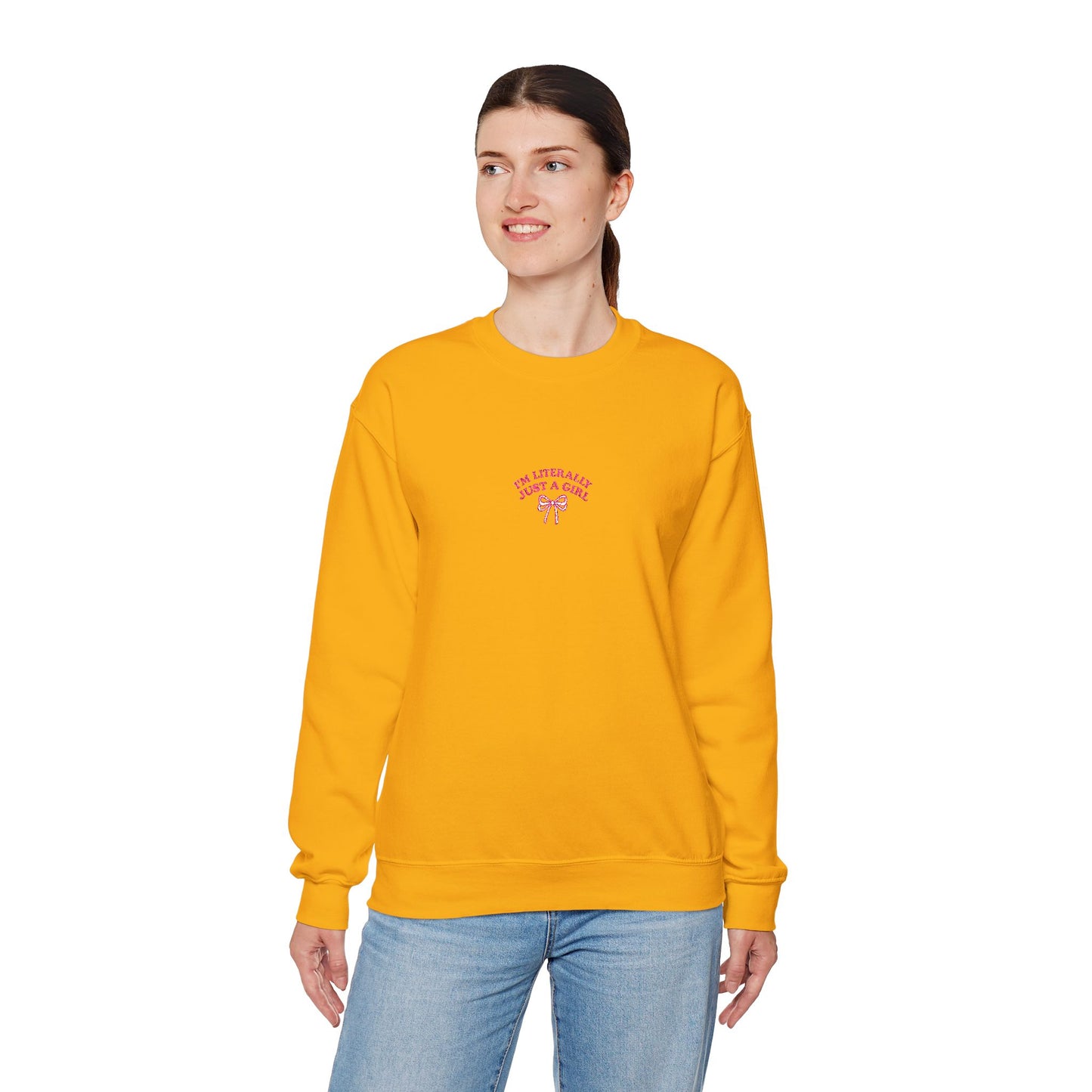 I'm Literally Just a Girl Embroidered Crewneck Sweatshirt
