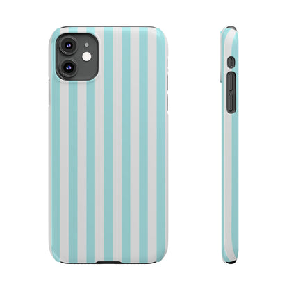 Blue Striped Summer Slim iPhone Case