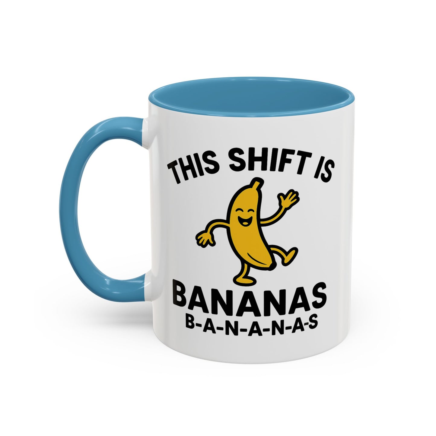 This Shift is Bananas Dancing Accent Mug (11, 15 oz)