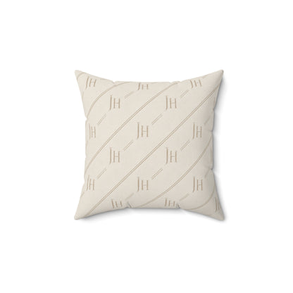 JH Signature Monogram Throw Pillow