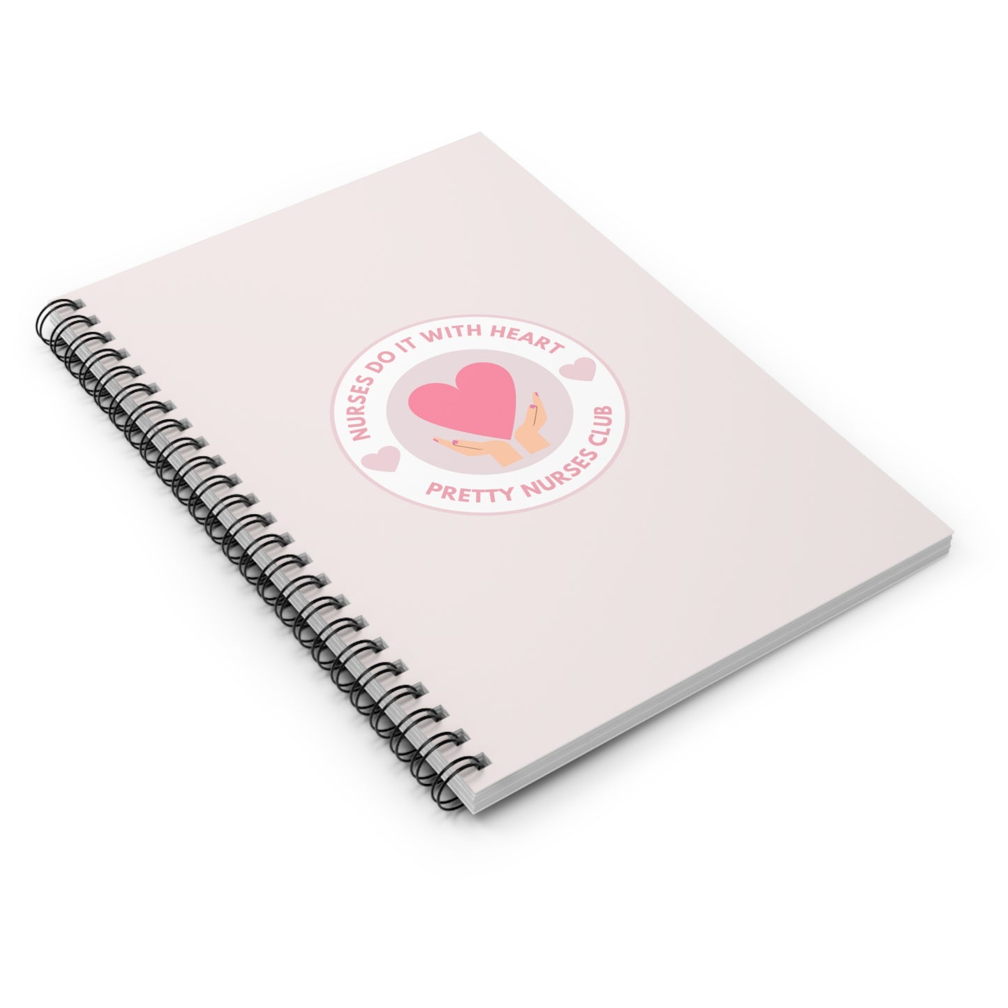 Nurses With Heart Spiral Notebook - Ruled Line