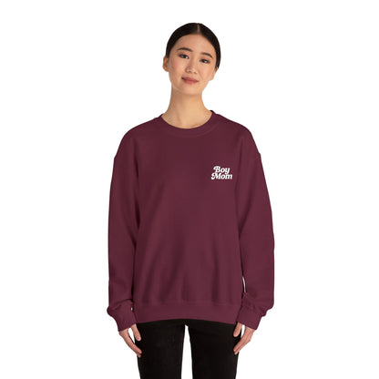 Boy Mom Retro Embroidered Crewneck Sweatshirt