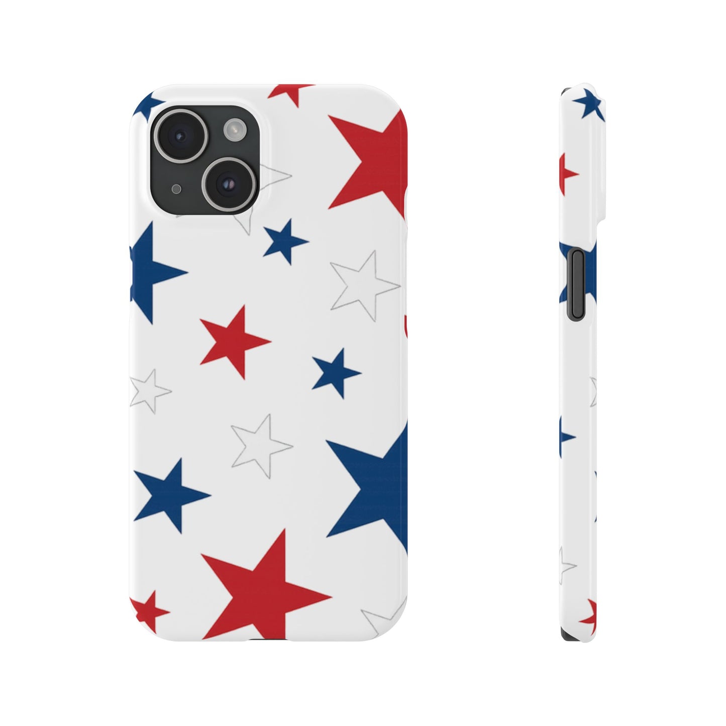 Red White and Blue Stars Slim iPhone Case