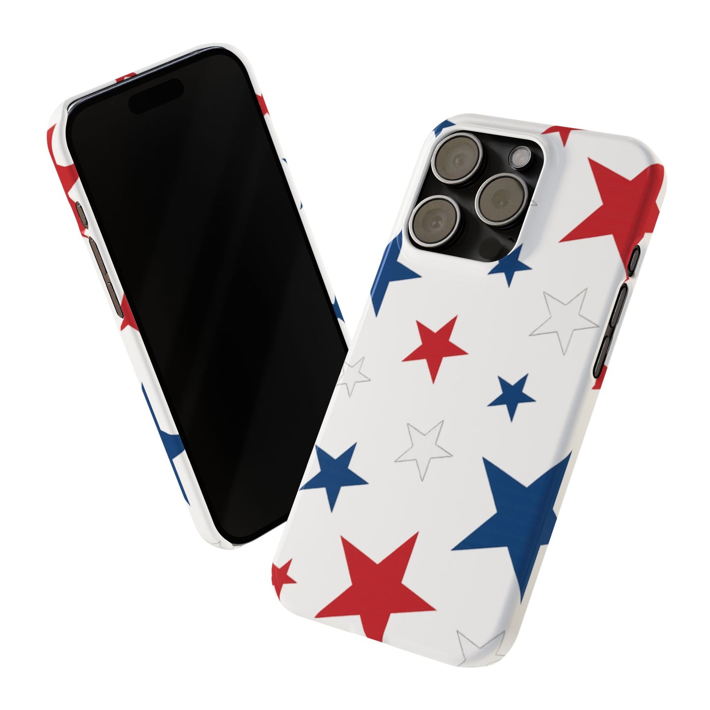 Red White and Blue Stars Slim iPhone Case