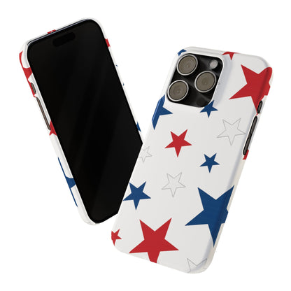 Red White and Blue Stars Slim iPhone Case