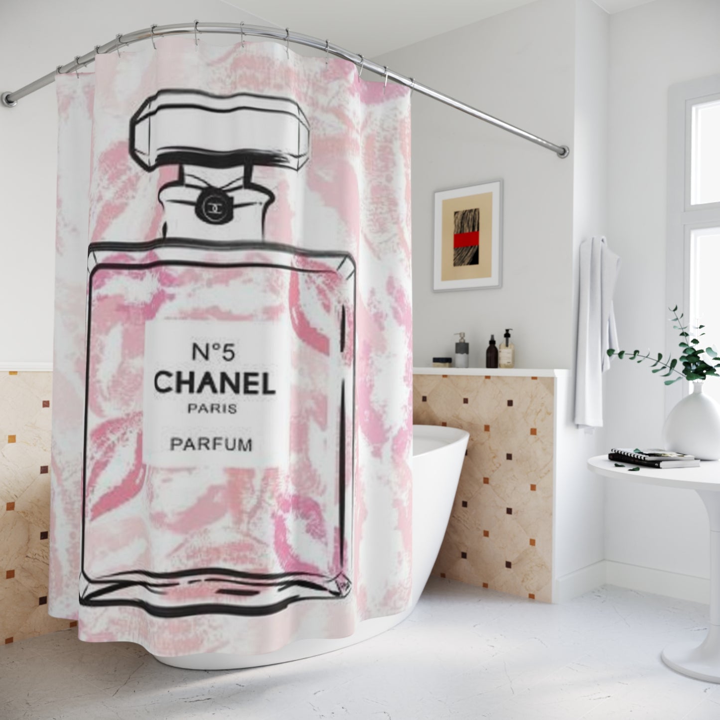 Luxury Fragrance Kisses Shower Curtain