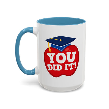 You Did It! Graduation Apple Accent Coffee Mug (11/15oz)