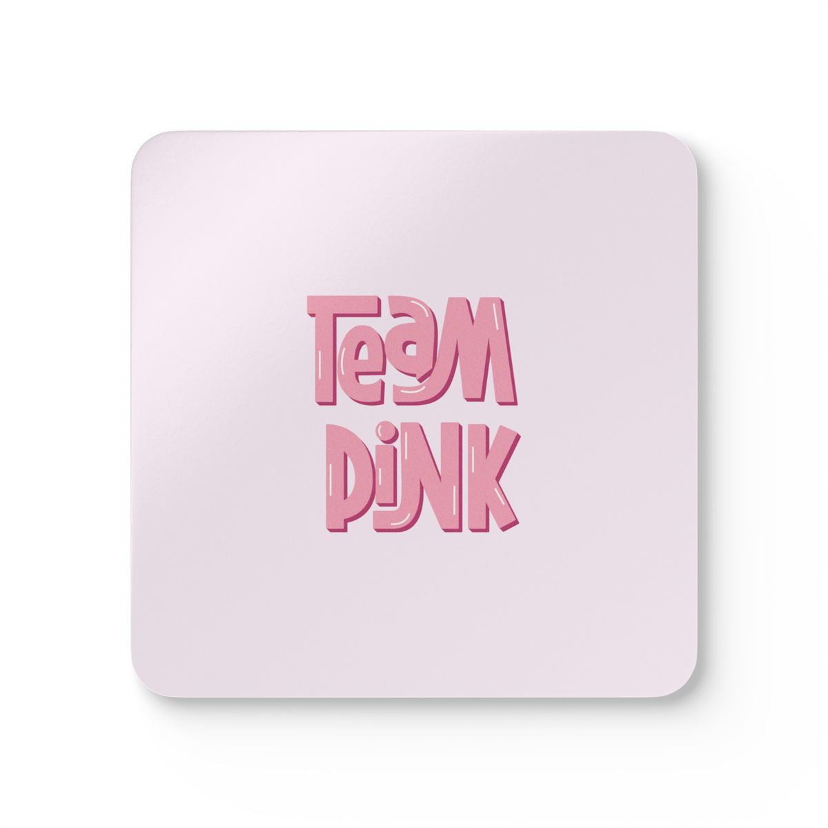 Team Pink Gender Reveal Corkwood Coaster Set