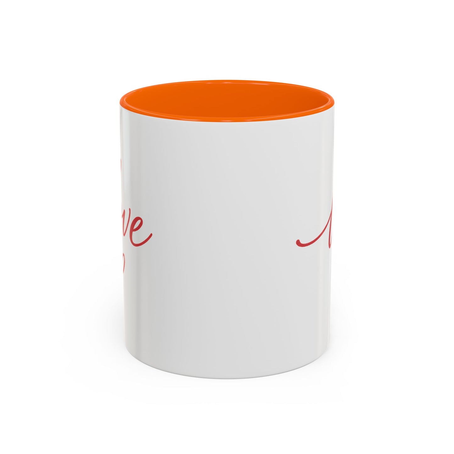 Love Script Accent Coffee Mug – Romantic Heart 11/15oz