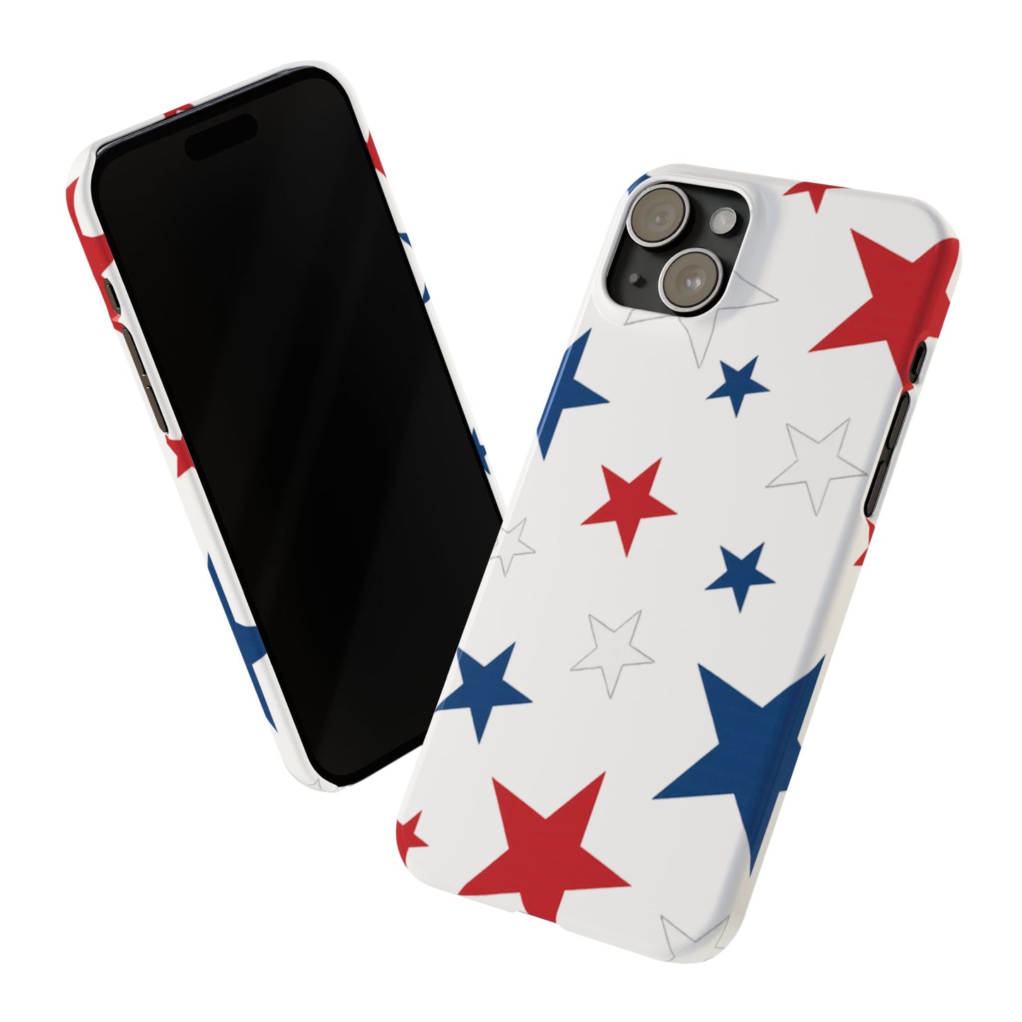 Red White and Blue Stars Slim iPhone Case