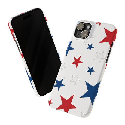 Red White and Blue Stars Slim iPhone Case