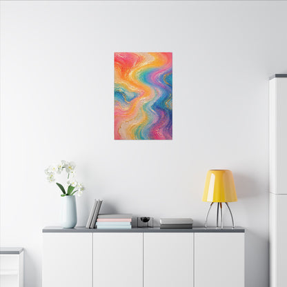 Rainbow Wave — Matte Canvas Wall Art