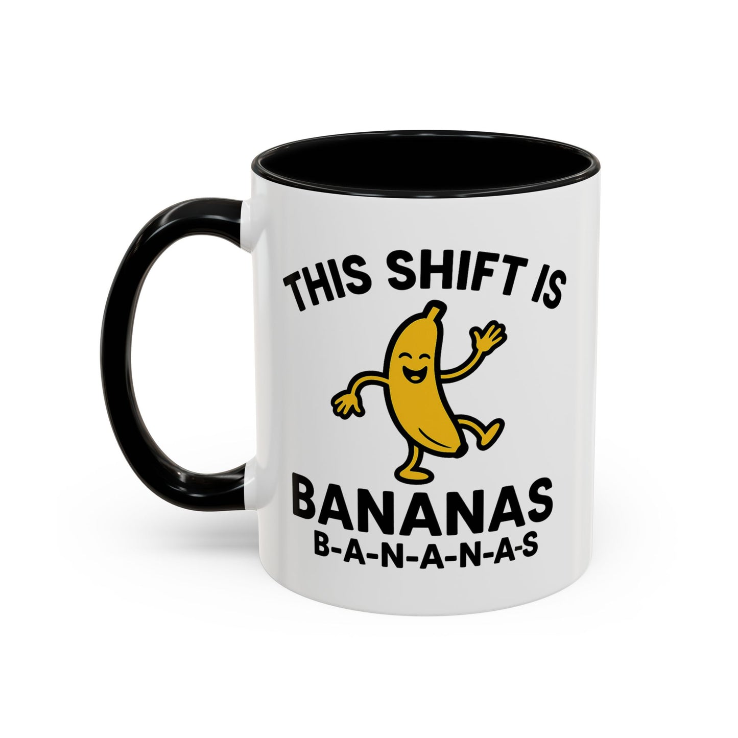 This Shift is Bananas Dancing Accent Mug (11, 15 oz)