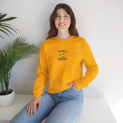 This Shift is Bananas Dancing Embroidered Crewneck Sweatshirt